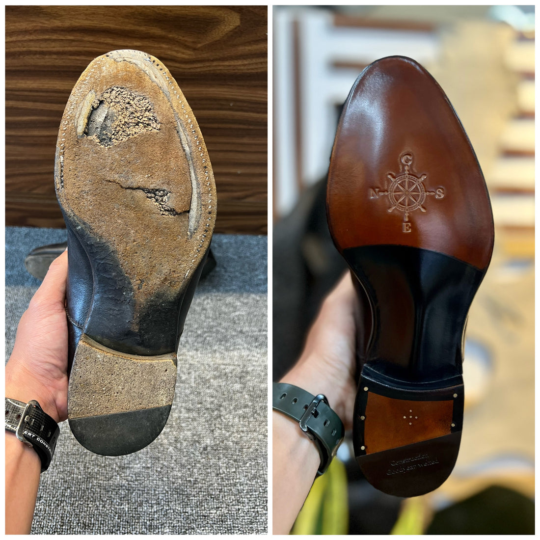 Phục hồi, thay đế giày goodyear welt